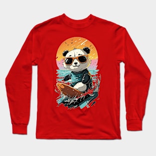 Panda Surf Long Sleeve T-Shirt